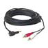 Ziotek 25ft. Pass-through 3.5mm to RCA Stereo Cables ZT1900293